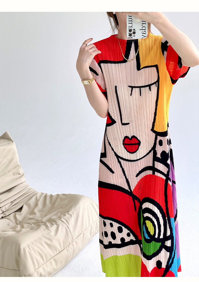 Graffiti Lip Print T-Shirt Dress