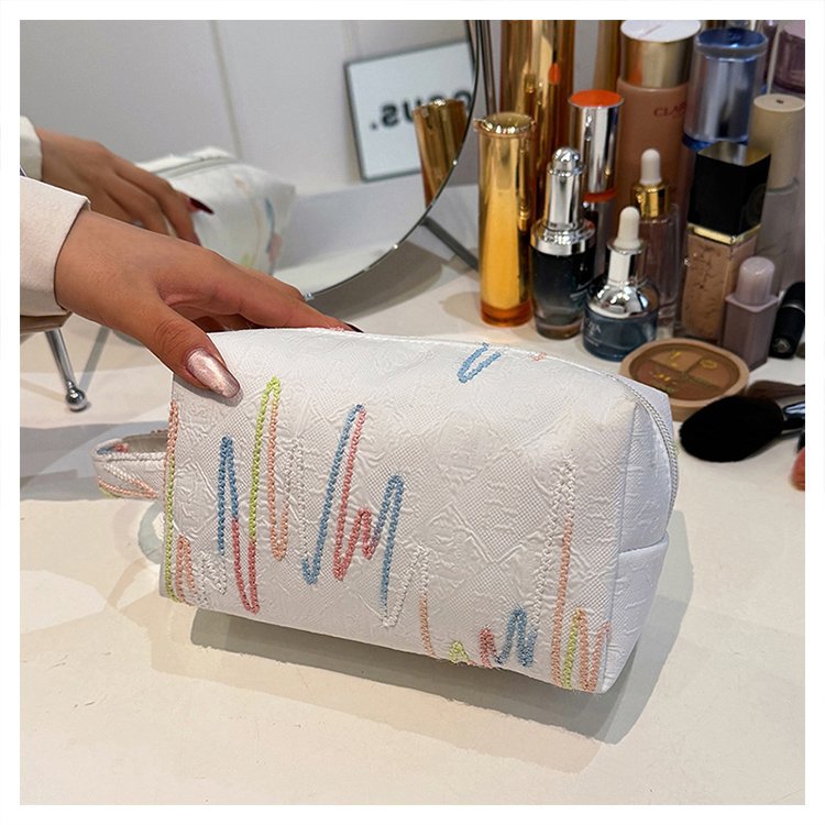 Bolsa de maquillaje 2024 nueva bolsa de almacenamiento de gran capacidad, bolsas de lavado portátiles, bolsas de lápiz, bolsas de papelería para estudiantes