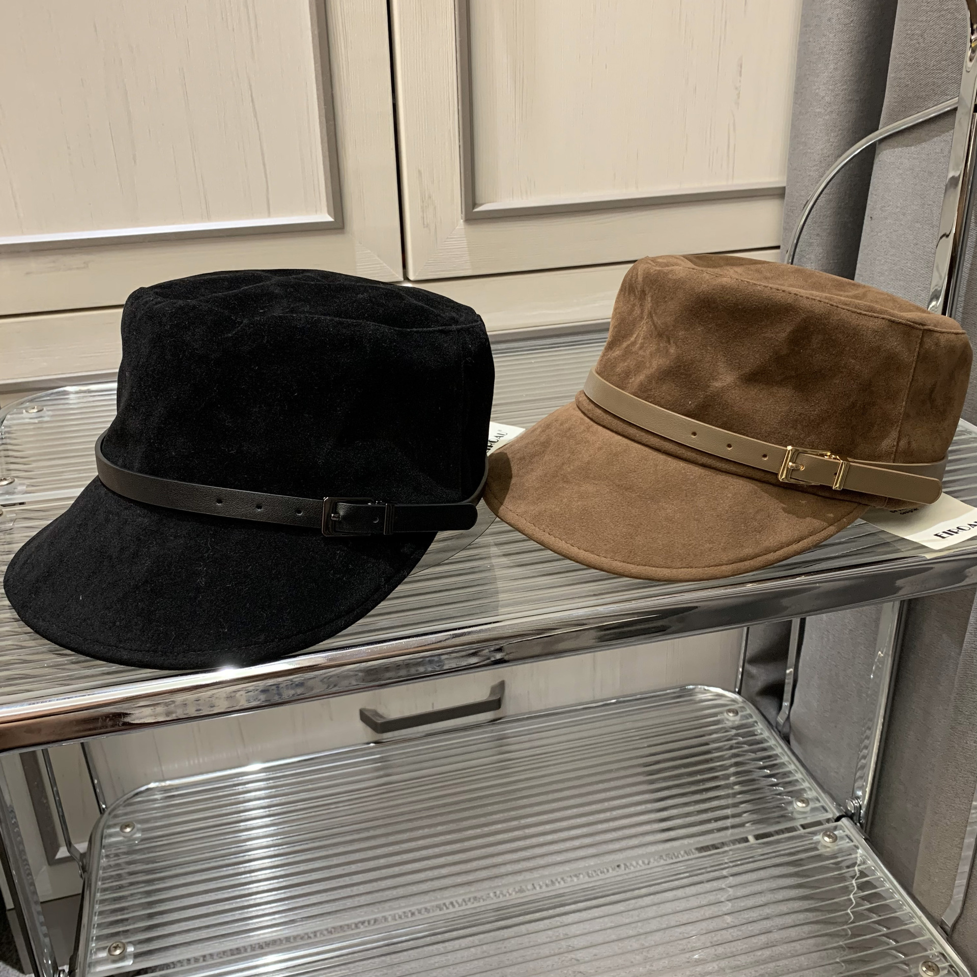 Elegante suède baret voor dames warme winterruiterpet_voghion.com