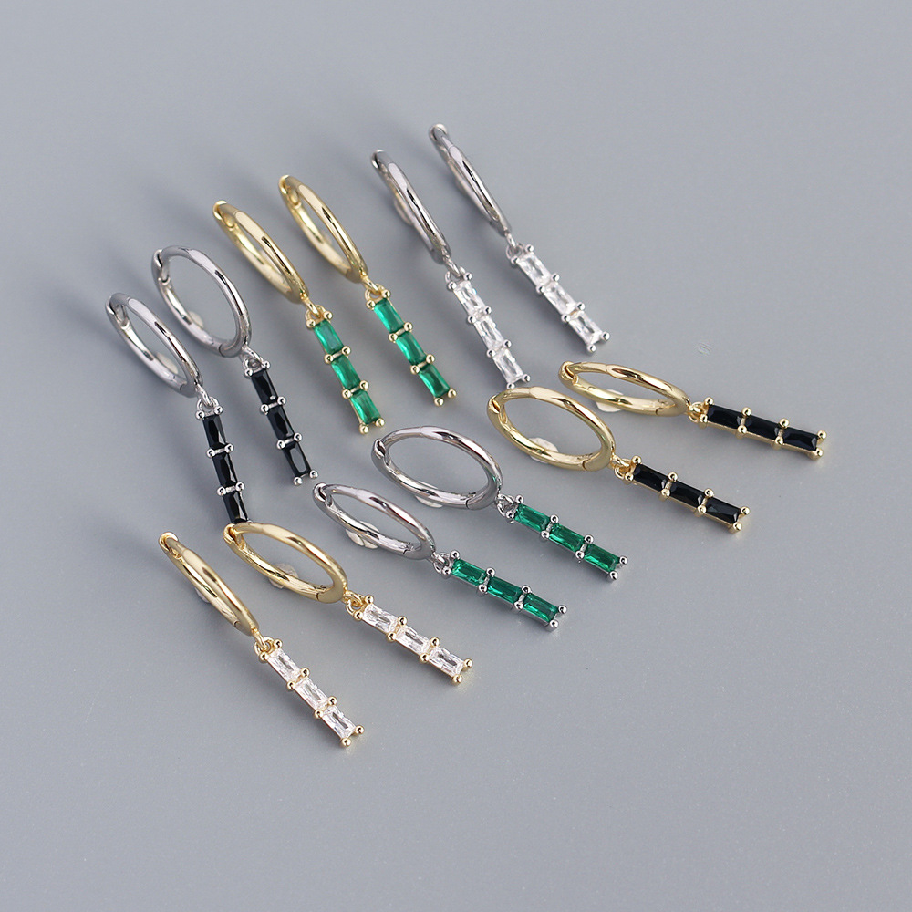 5g Weight 0.03µm Gold Plating Thickness Electroplating Gold Plating Process 925 Sterling Silver Ear Needle Material 18K Real Gold Plated, Platinum Plated Plating Material Zircon Inlay Material Drop Earrings Classification 1 Pair Quantity Daily Occasion 925 Sterling Silver Material Geometric Pattern Women's Gender Simple Style, Shiny Style Inlay Craft 1 Pair 925 Sterling Silver Zircon Geometric Drop Earrings 8