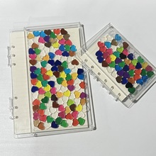 小红书同款2023透明亚克力摇摇乐笔记本A5高颜值6孔diy活页本子