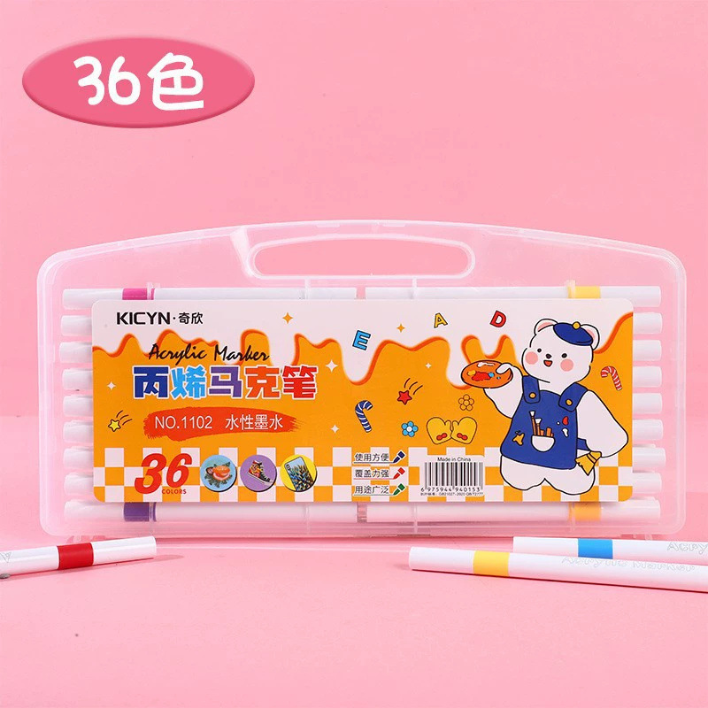 Marcador de acrílico plegable de color para niños graffiti pintura de lápiz de color rápido secado impermeable sin olor conjunto de lápiz de marca