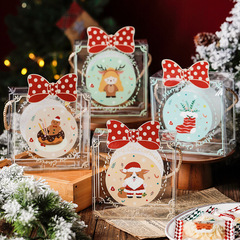クリスマスビスケット包装箱透明pet手提げ袋プラスチックギフトボックス