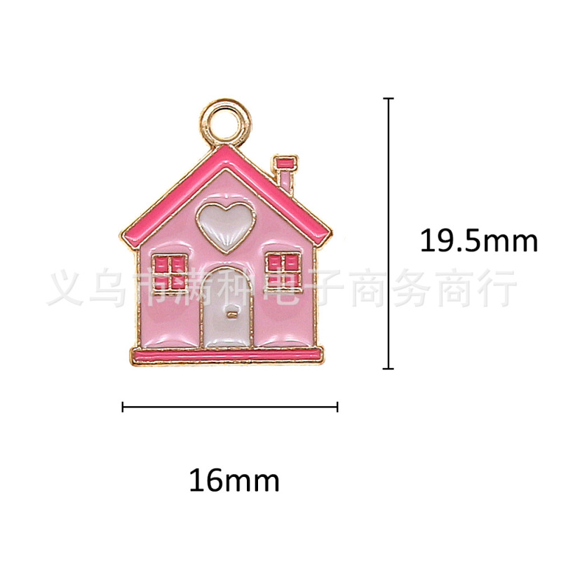 バレンタインデーピンクラブハートジュエリーアクセサリー diy ブレスレットキーホルダーネックレスペンダント合金オイルドリップペンダント|undefined