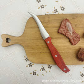 木质手柄水果刀家用安全便携小刀瓜果刀锋利阳江刀具刀片厂家