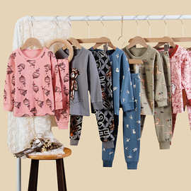 2024秋冬纯棉儿童秋衣秋裤套装男童装女童棉毛衫中大童宝宝内衣