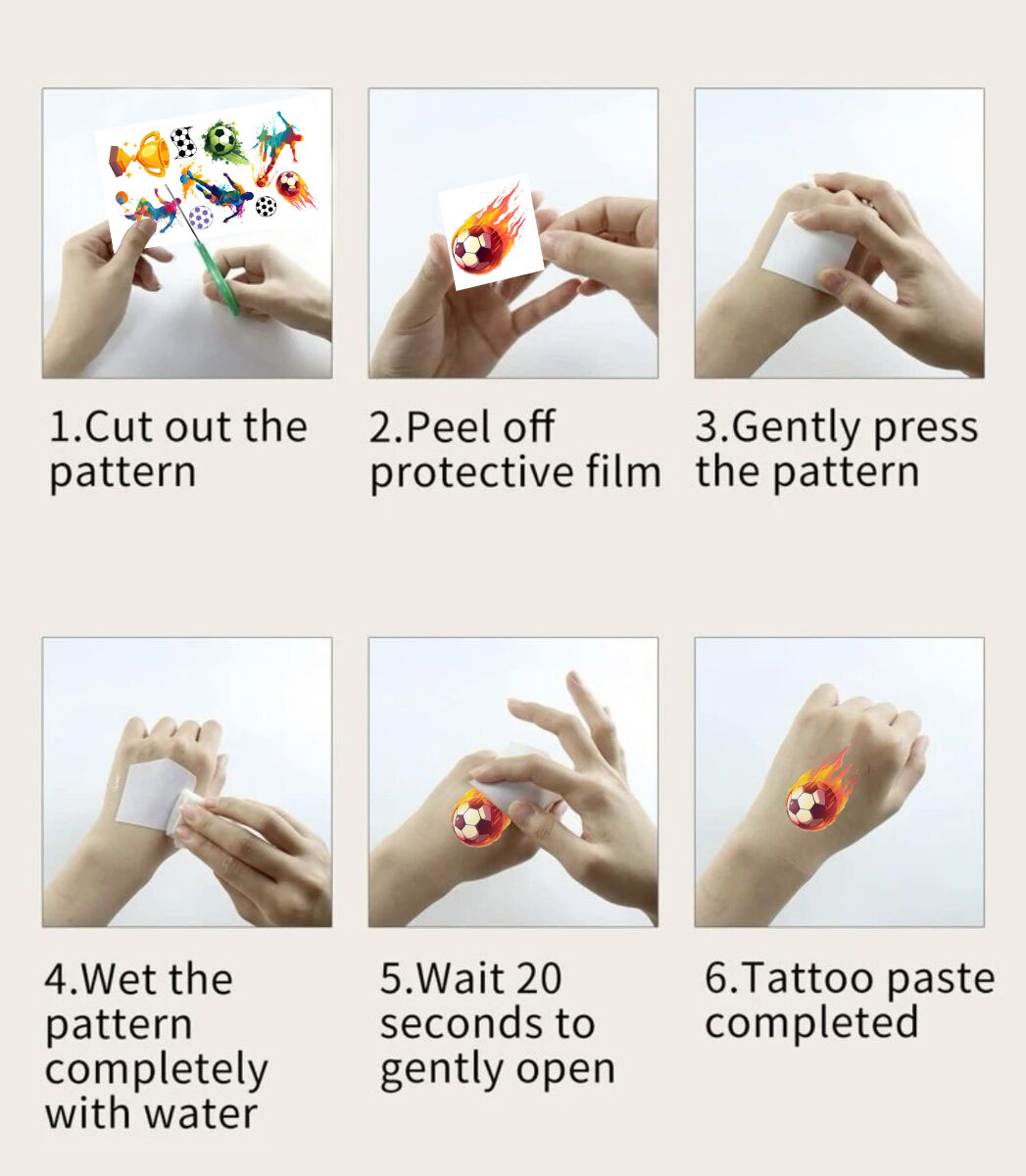 Football Transfer Decal Tattoos & Body Art 10 PCS/Package display picture 8