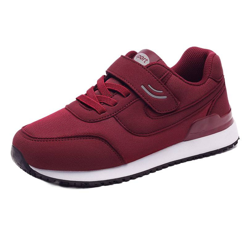 Otoño de mediana edad zapatos de mujer con suela suave, zapatos de caminar cómodos, zapatos deportivos casuales ligeros antideslizantes, zapatos de pie para hombres y mujeres.