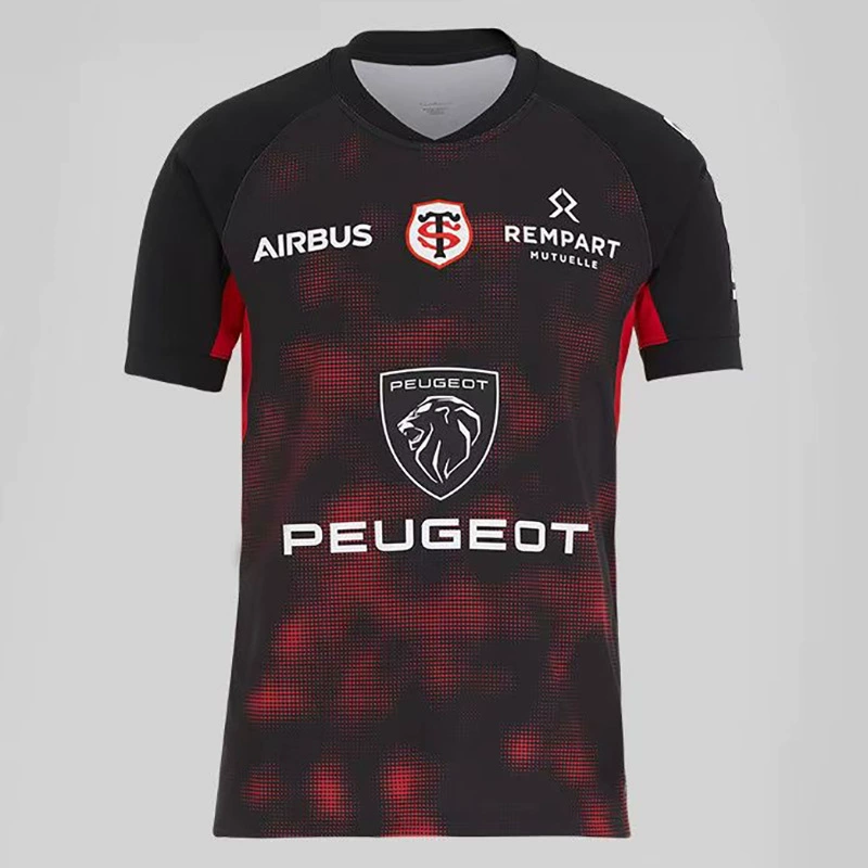 2025 год Футболка с рукой Red Lion Toulouse Home and Away британская регби мужская спортивная футболка с коротким рукавом