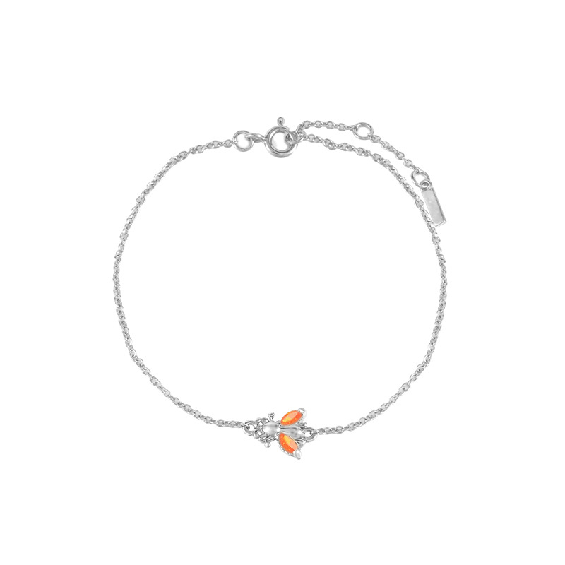 Mode Biene Sterling Silber Beschichtung Künstliche Strass-armbänder 1 Stück display picture 14