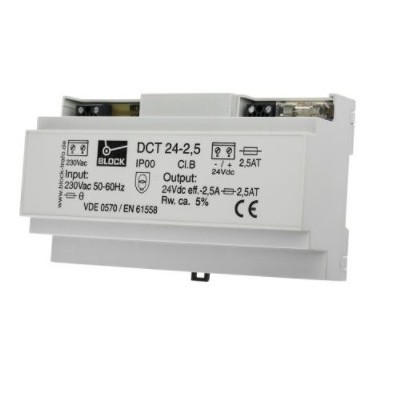 Block 电源变压器DIN导轨电源DCT系列额定功率60W电源 DCT24/2.5