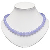 Short lavender necklace, crystal with amethyst, chain for key bag , European style, suitable for import, wholesale