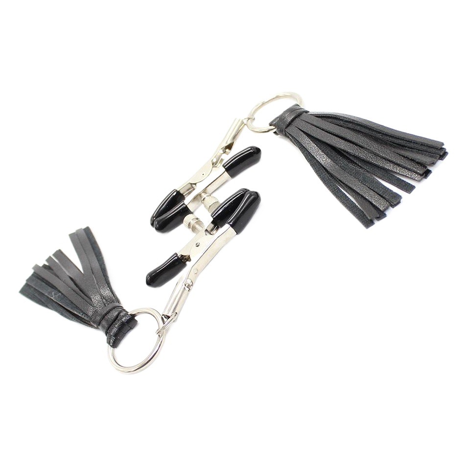 Tienda de la fábrica juguetes sexuales juguetes adultos productos sexuales PU borla clip de mama juguetes alternativos vinculante clip