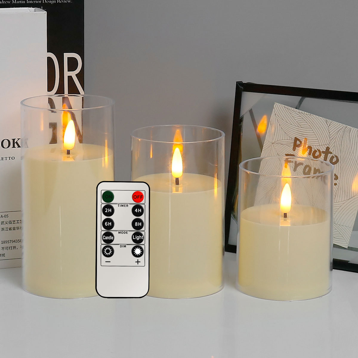 총알 아이보리 화이트 투명 3종 세트(리모컨 포함)