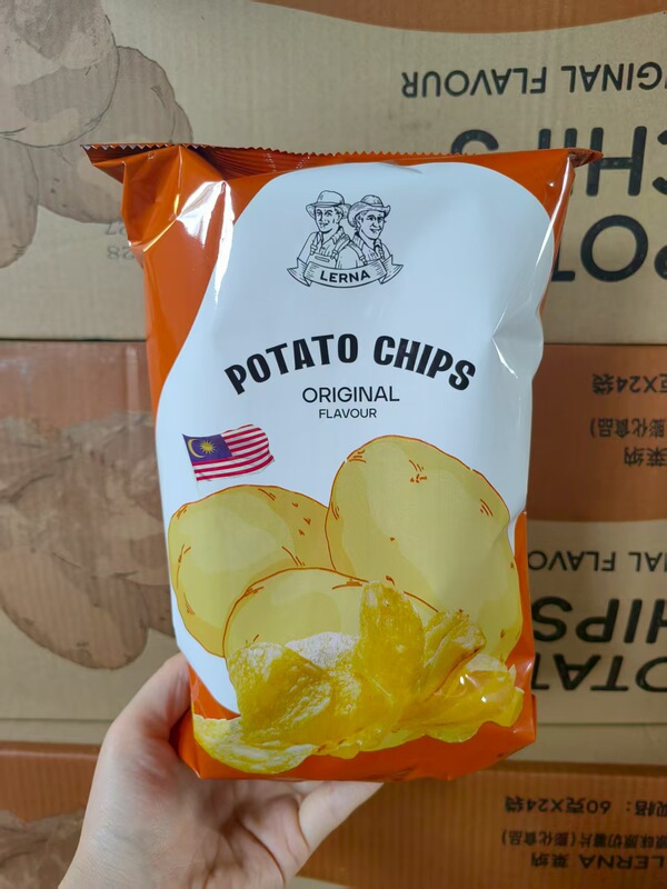 LERNA莱纳奶酪味原切薯片60g原味开袋即食马来西亚原装进口膨化品|undefined