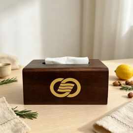 家居木质桌面纸巾盒客厅桌面抽纸盒多功能实用卫生纸收纳整理盒