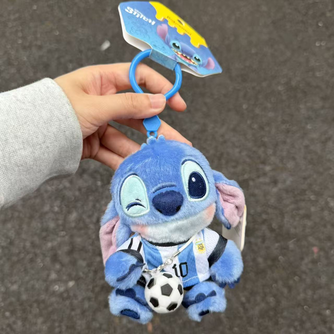 Genuino lindo Stitch Star Baby dibujos animados muñeco de peluche Stitch colgante llavero muñeca colgante regalo