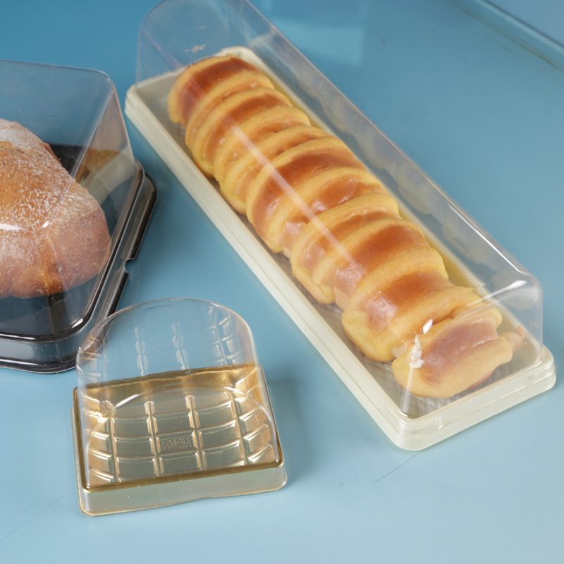 烘焙蛋糕卷包装盒长条形瑞士寿司卷虎皮卷西点糕点塑料面包盒子