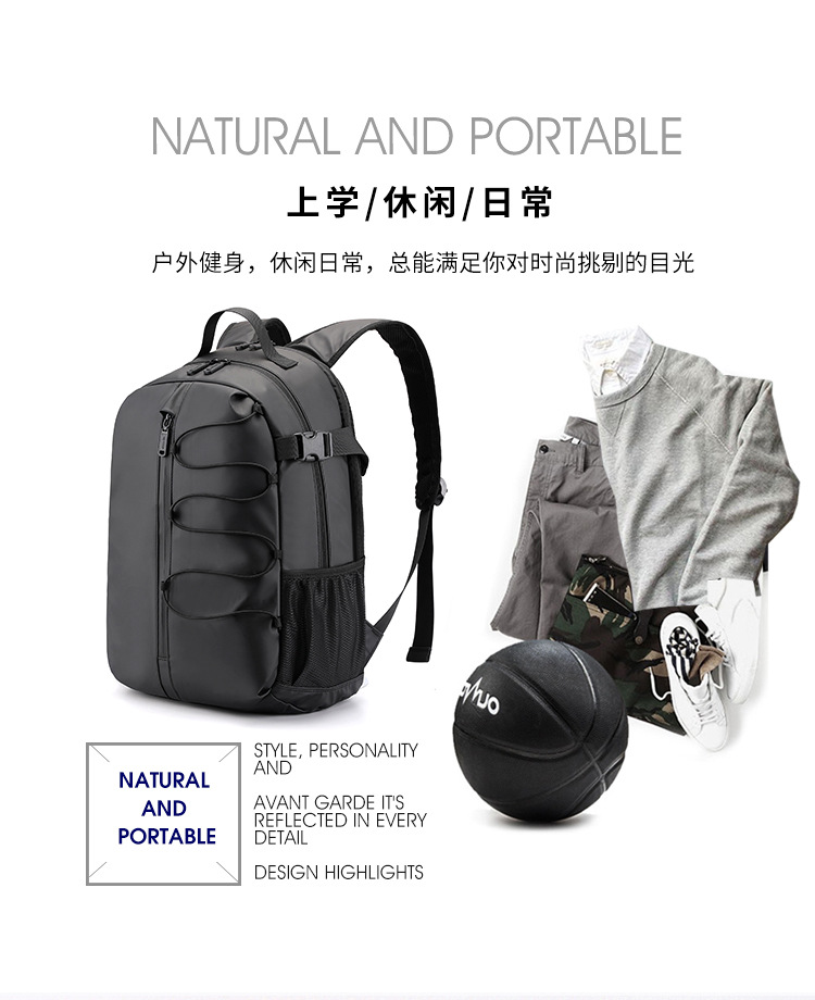 New men's large-capacity backpack, fashionable and simple business computer bag, casual college student travel schoolbag Application Scenario