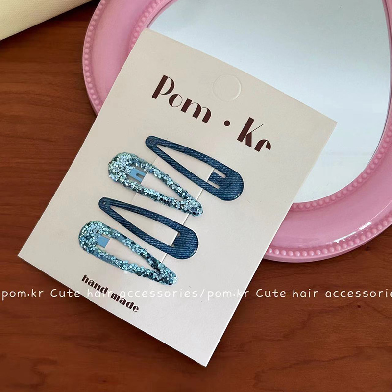 Pinzas BB infantiles con lentejuelas – colores vibrantes, para flequillo/cabello fino