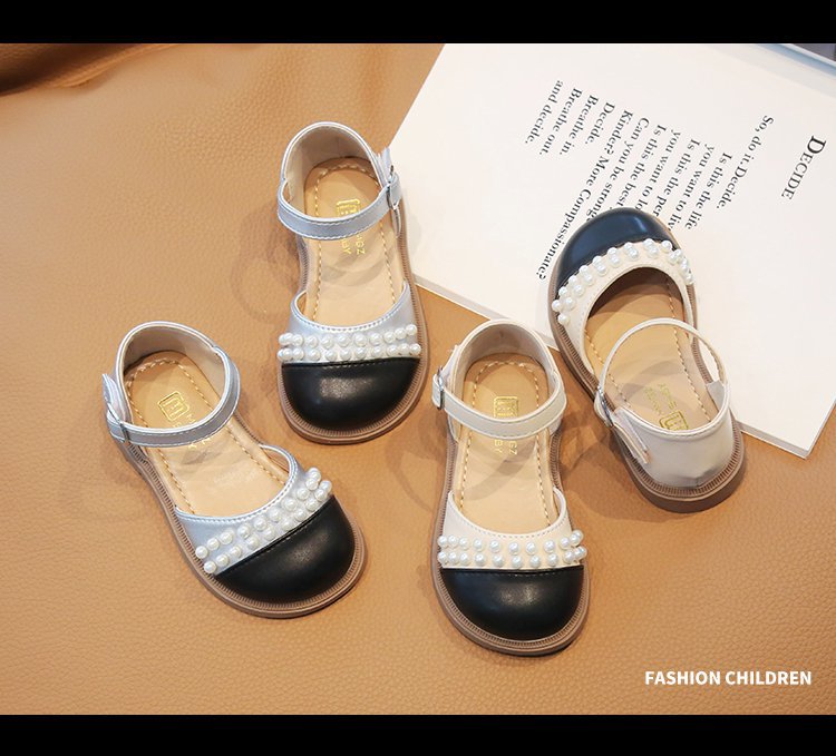 Καλοκαίρι 2023 Νέα, Ευέλικτα, καθημερινά παιδικά παπούτσια με σόλα Princess με μονόχρωμο δέρμα για κορίτσια_voghion.com