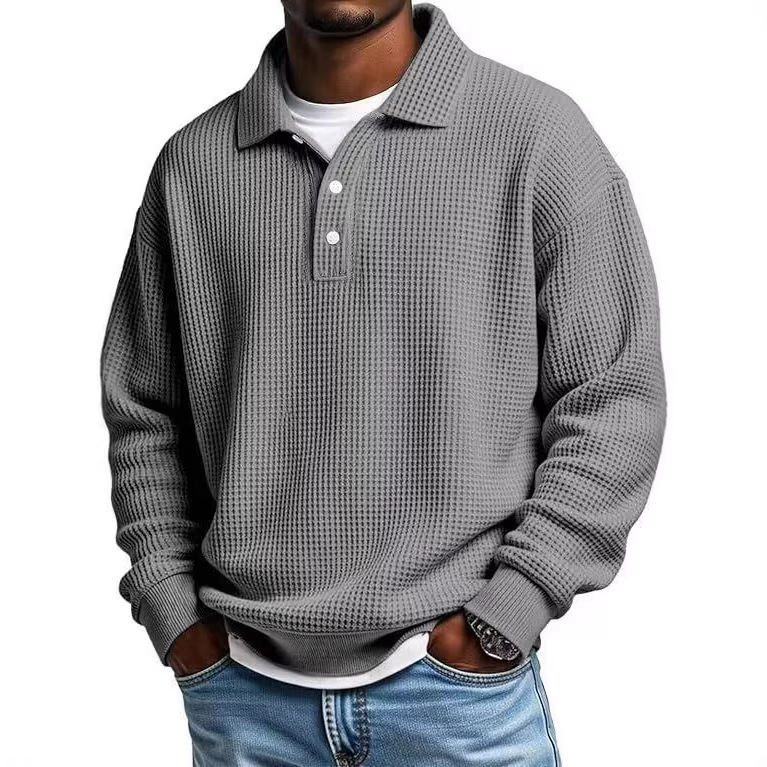 2026 Autumn And Winter Men's Shirt Casual Versatile Buttons Loose Shirt Men_viptrois.com
