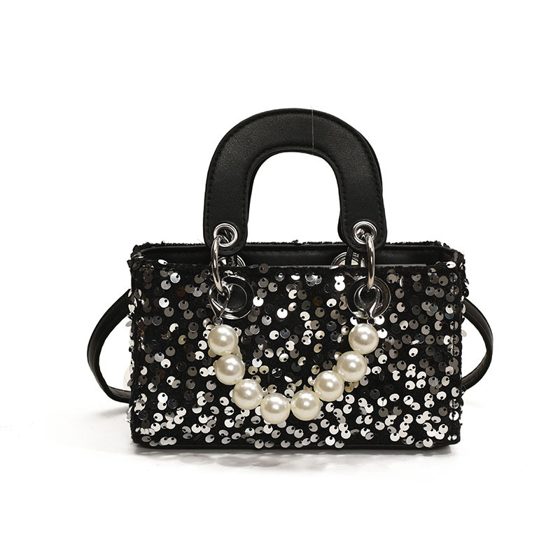 Moda coreana de sequillas niñas bolso de hombro dulce perla bolso de mano bebé nuevo mini bolso para niños