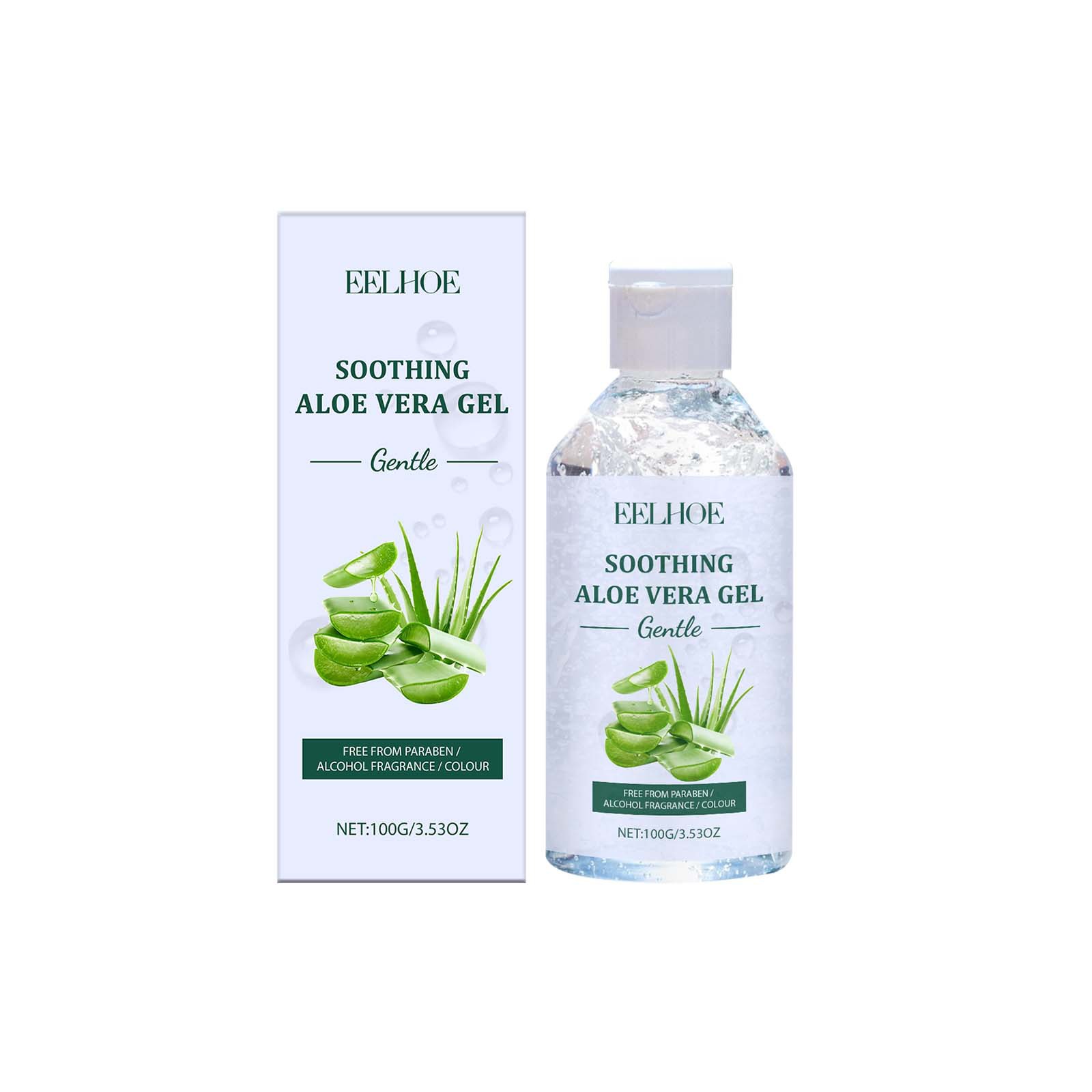EELHOE Aloe Vera Gel Suaviza la piel Brillante Hidratante Suave Hidratante Gel de Cuidado Nutritivo