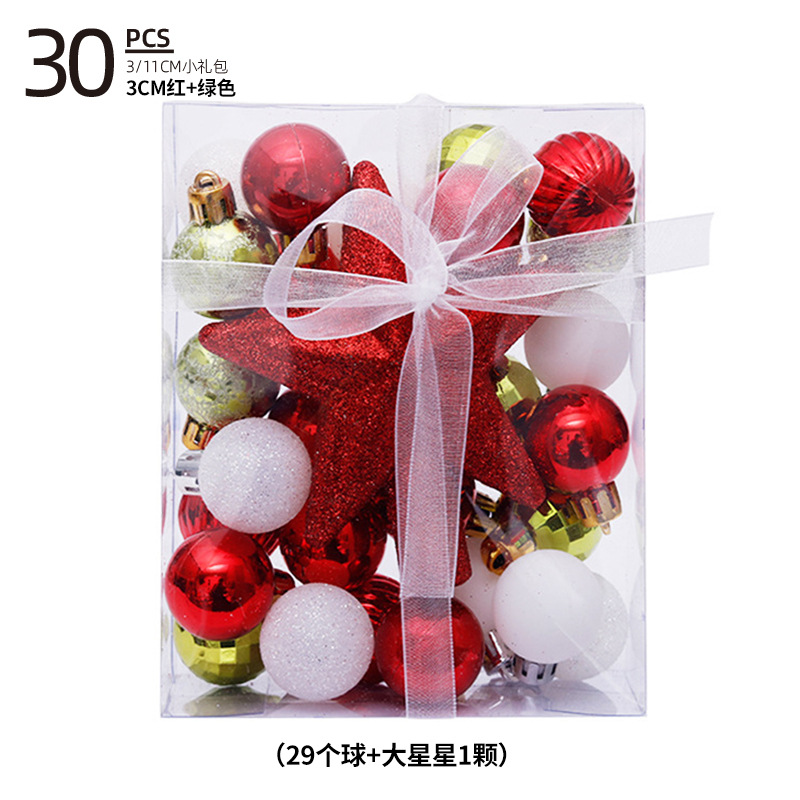 Bola de Navidad árbol de Navidad adornos de decoración colgante de bola de colores accesorios de material de Navidad DIY decoración de Navidad al por mayor