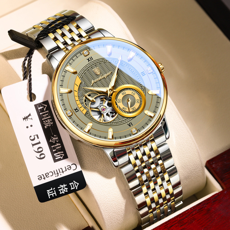 Swiss Brand Fully Automatic Mechanical Watch New Luxury Men's Watch Waterproof Live Streaming Dropshipping Swiss Brand Fully Automatic Mechanical Watch New Luxury Men's Watch Waterproof Live Streaming Dropshipping