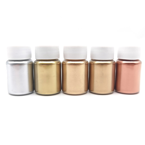 5-Color Metal Powder Suspended Marble Effect Instagram Marble Pattern Color Powder Crystal Droplet Epoxy Slime Clay DIY