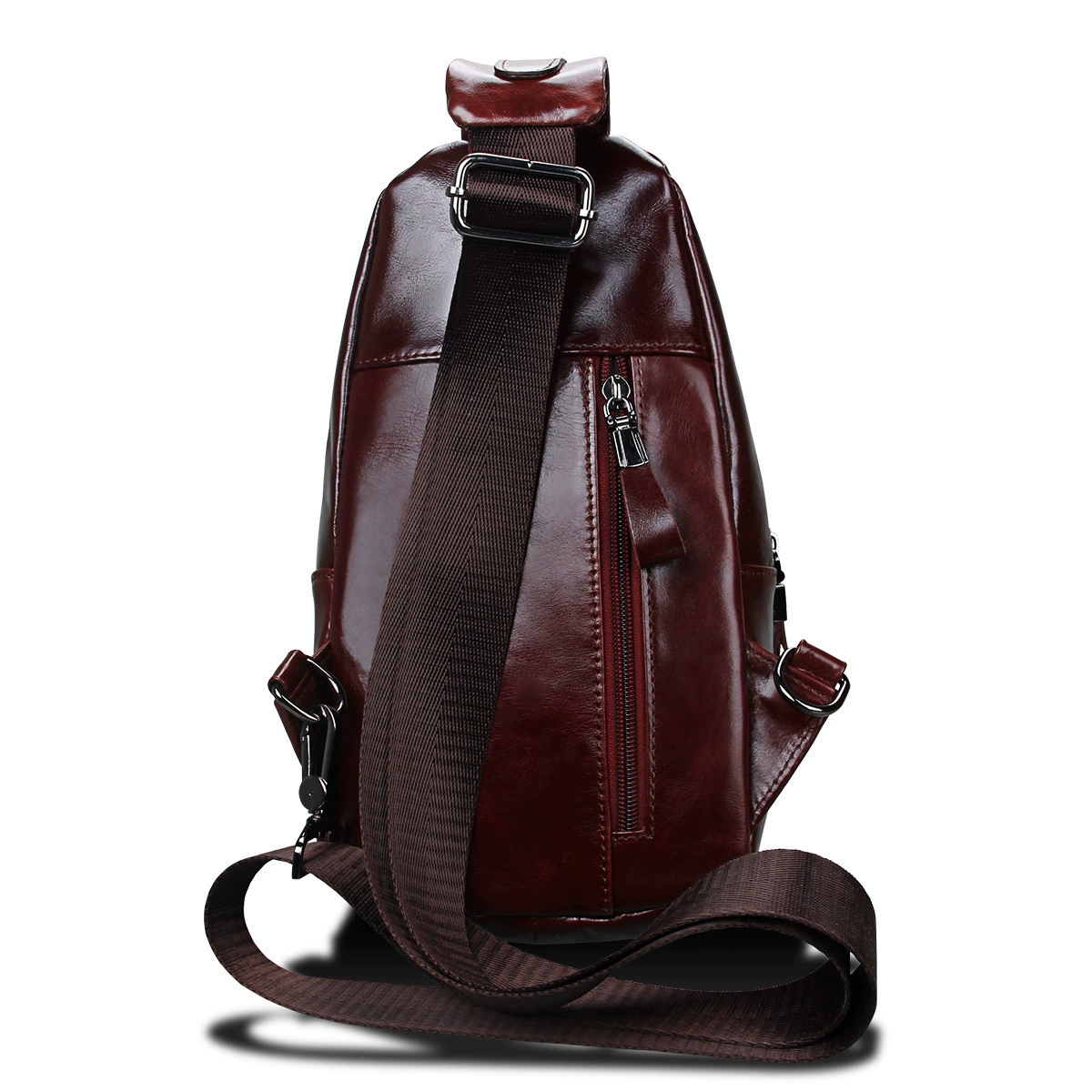 Bag strap, men's leather chest bag, wholesale, cowhide