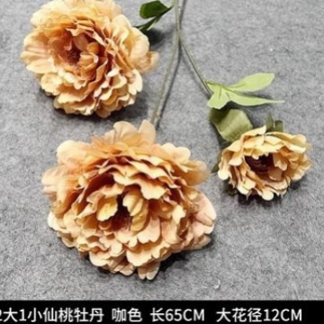 요정 복숭아 모란 2 큰 1 작은