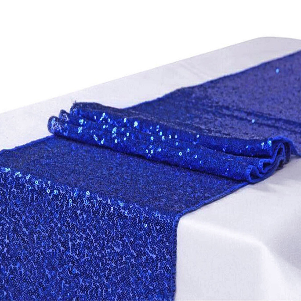 Fondo de pantalla de lentejuelas transfronterizo de 3mm versión completa bandera de mesa de boda bandera de mesa de lentejuelas mediterráneas fabricante de origen