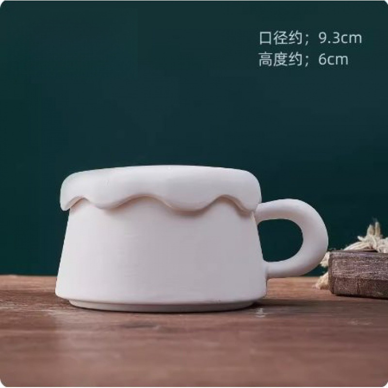 景徳鎮無地カップ陶器 diy 手作り釉下色白胚塗装マグカップ手描き高白粘土無地カップ|undefined