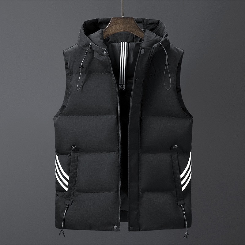M - 7XL chaleco de algodón de pluma para hombres de otoño y invierno marca de moda de tamaño grande calentamiento de caballo chaleco de hombro chaleco de camisa