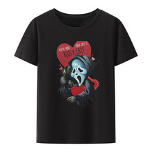 ���羳ŷ�롿Lets Watch Scary Movies Scream ghost face Tshirt