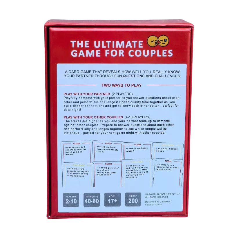In Stock TheUltimateGameforCouples Romantic Date Night Card Game For Couples Interactive_voghion.com