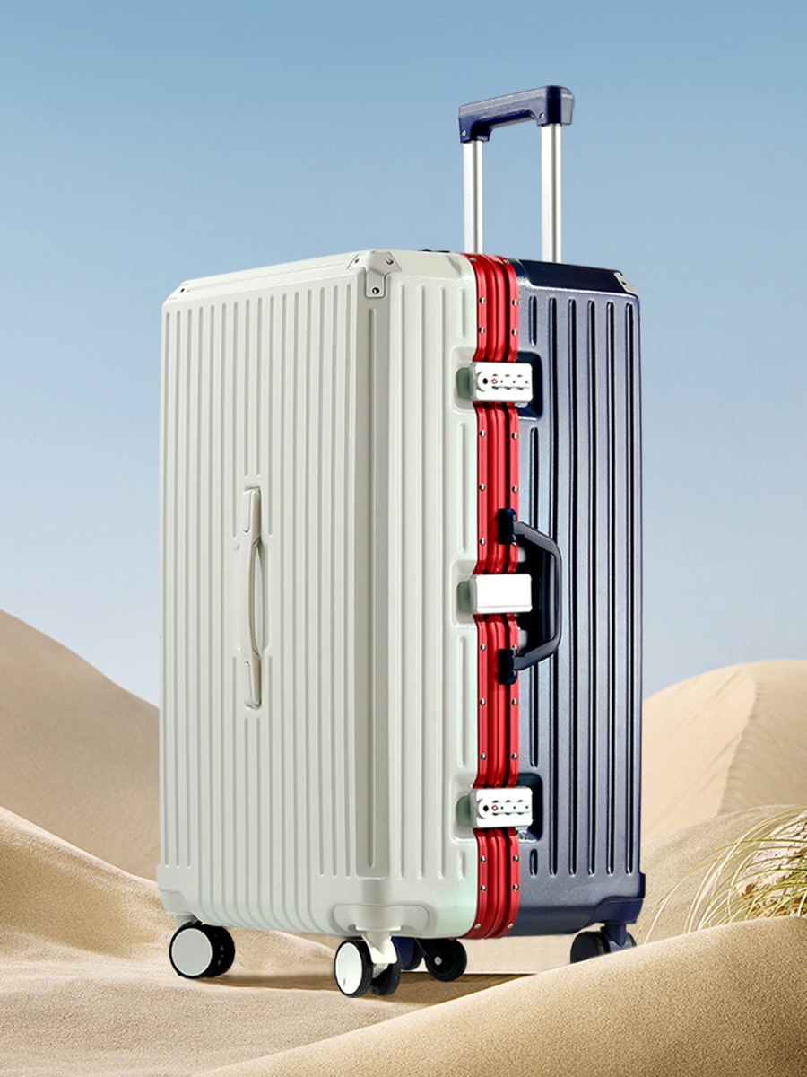 新型厚型大容量スーツケース、留学や休暇に最適なトロリーケース、男女兼用、厚型で見た目も美しいトラベルケース