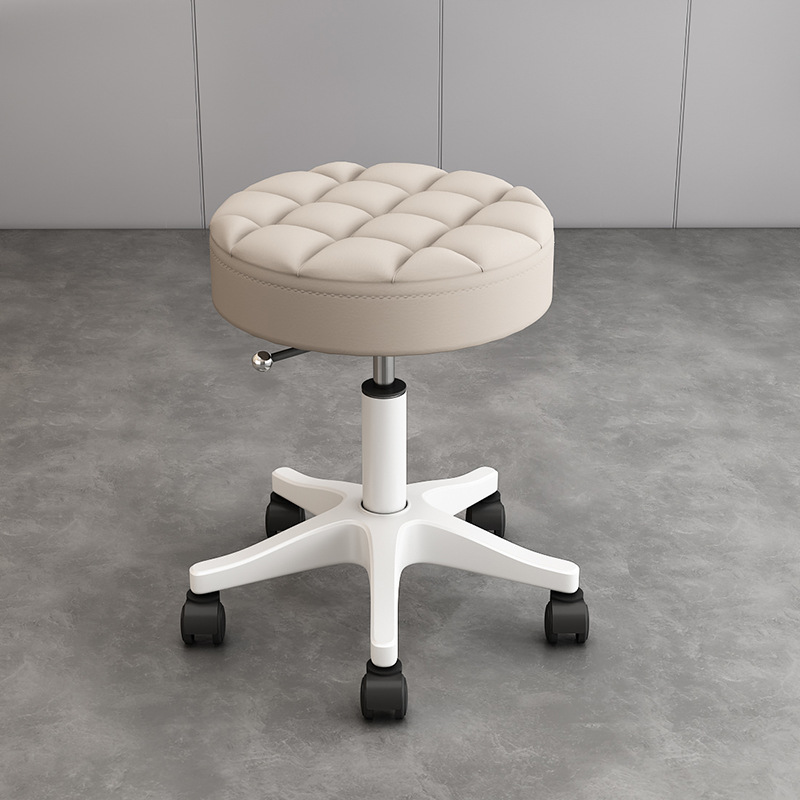 Internet celebridad simple peluquería salón de uñas silla redonda con ruedas taburete de belleza salón de belleza polea giratoria elevación redonda taburete