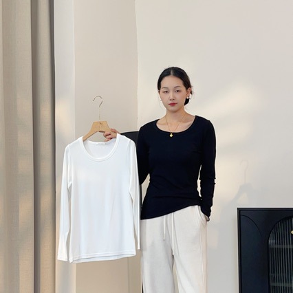 1107-154美洋订单高品质圆领精品打底衫女装秋冬-