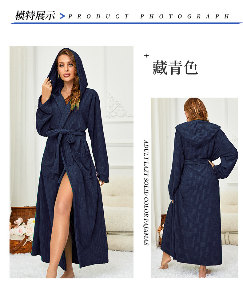 Albornoz algodón hombres y mujeres largo primavera y otoño natación absorbente camisón de secado rápido engrosada toalla con capucha pareja mañana bata de baño