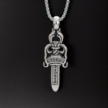 欧美跨境饰品个性复古时尚大宝剑项链吊坠街头朋克潮人挂件配饰
