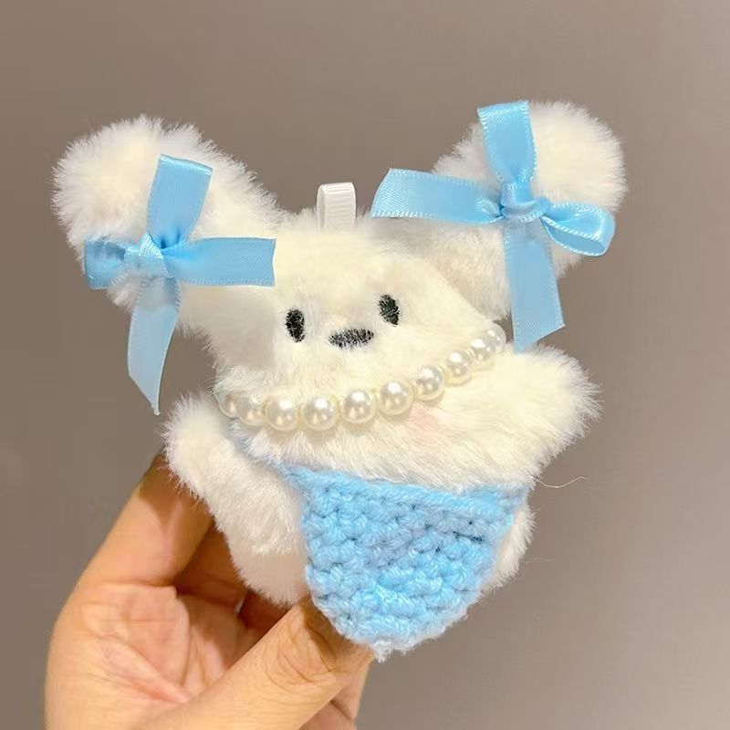 Ins lindo peluche perro muñeca colgante muñeca pareja bolsos llaveros bolsos colgante muñeca decoración