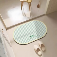 小清新珪藻泥浴室マット吸水速乾滑り止めマット汚れに強いトイレマット