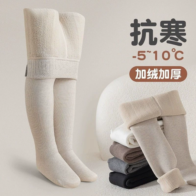 Девушки все в одном бархатном леггинсы толстые, толстые осенние и зимние детские вертикальные колготки