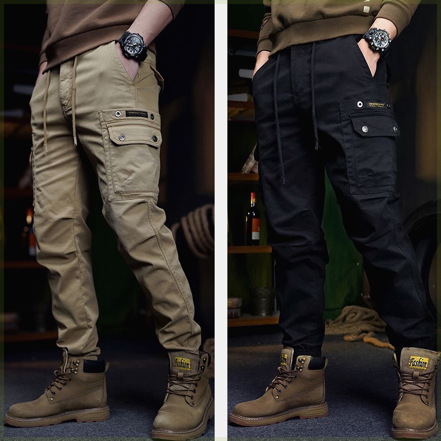 Clothing Spring Arrival Tooling Pants Men's American Casual Fat Plus Size All-match Cotton Outdoor Loose