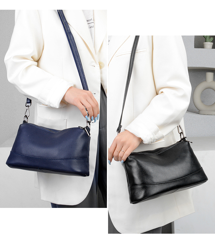 Women's Medium Pu Leather Solid Color Fashion Square Zipper Crossbody Bag display picture 2