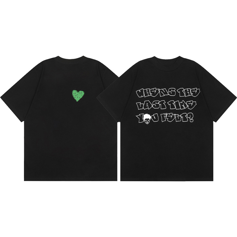 Diferencia de moneda del mercado ASSC CLUB fujiwaro Lightning serie impresa camiseta suelta de manga corta para hombres y mujeres