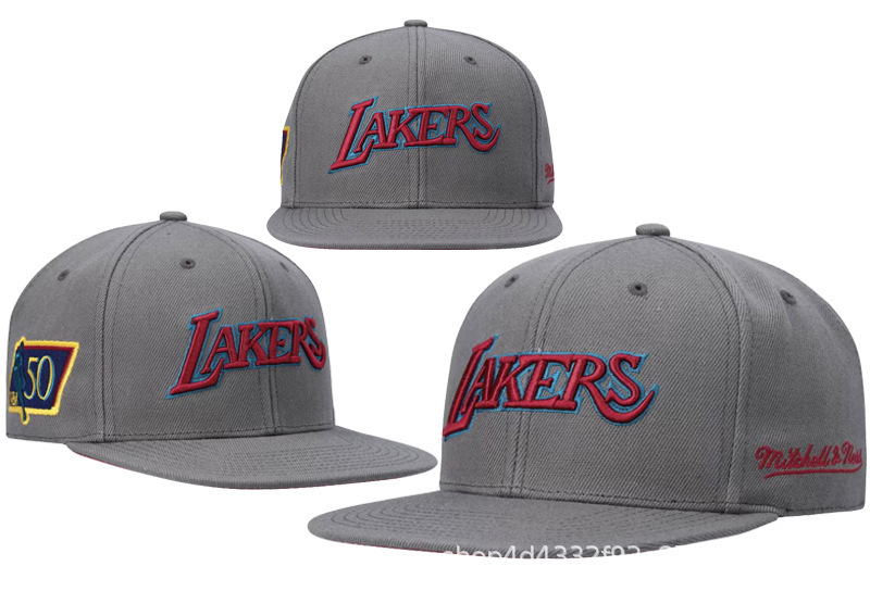 NBA ロサンゼルス レイカーズ バスケットボール ベースボール キャップ フラットつば調節可能なキャップ ヒップホップ ファッション フラットつばキャップ 越境貿易|undefined